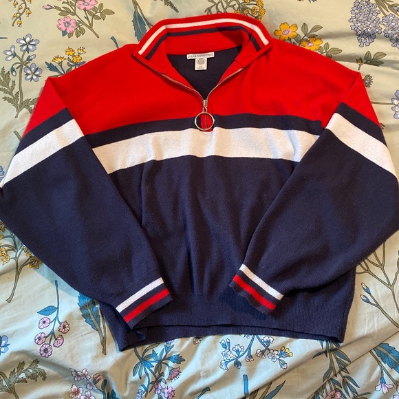 Oversized half zip striped sweater - Picture 4 of 7